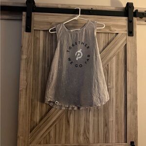 Peloton Gray Tank Top with Motivational Print